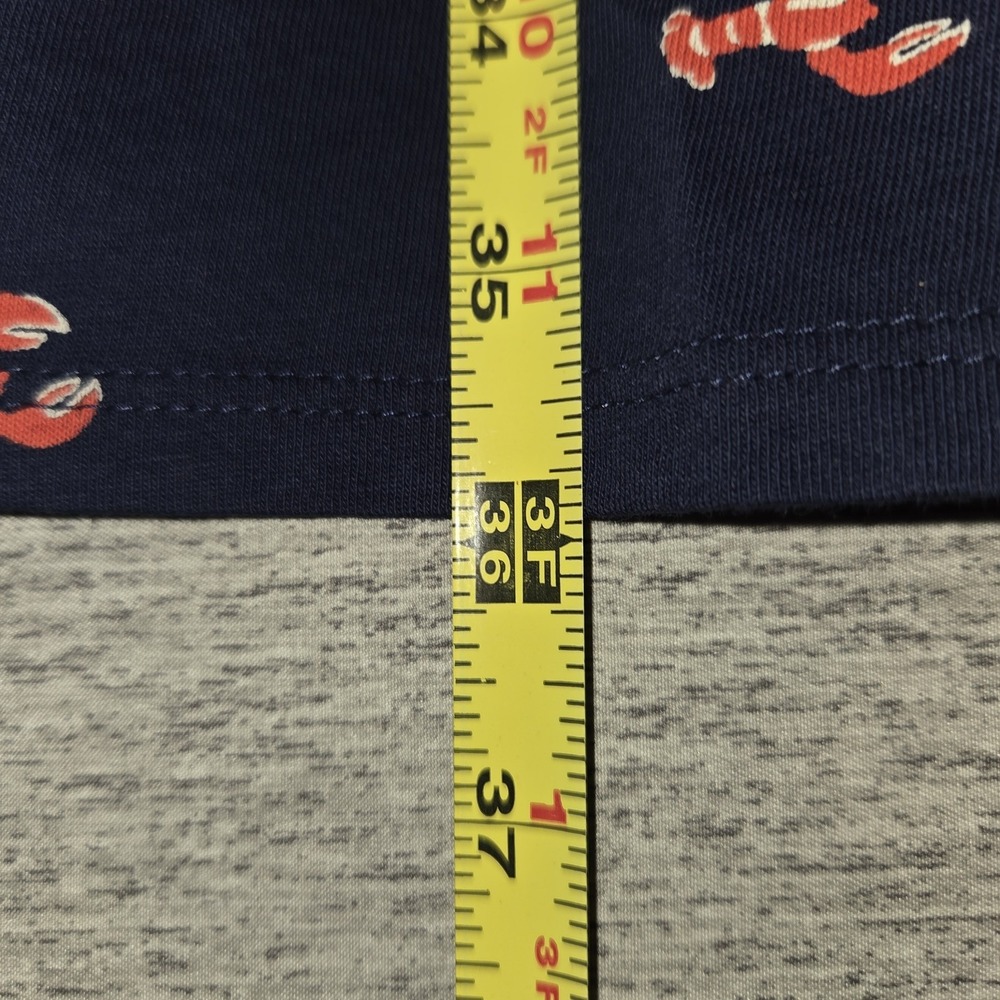 J.CREW Lobster Mini T-shirt Dress Blue Red Cotton Short Sleeve Knit Pullover XS - Picture 5 of 7